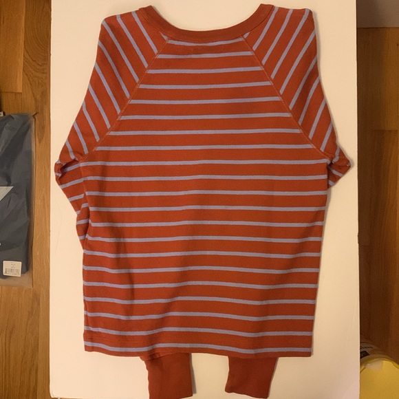 Madewell rust and periwinkle crew neck sweatshirt - Picture 3 of 6